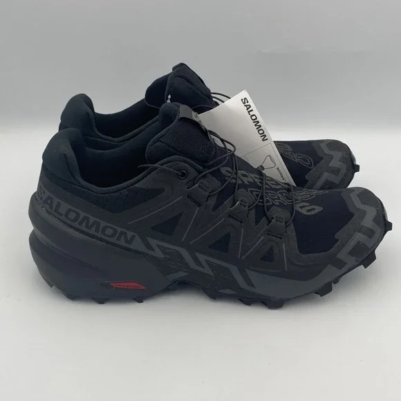 Salomon Women's Speedcross 6 Trail Running Shoes Sz 8.5 US Black Rugged Terrain - Picture 3 of 10